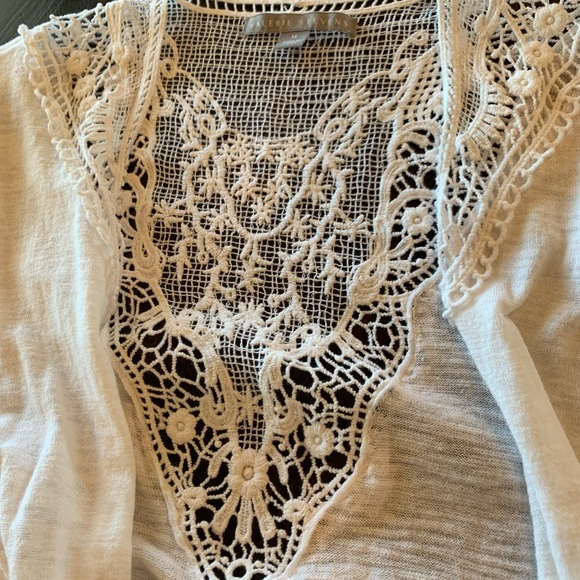 Valerie Stevens lace trimmed sweater. 100% cotton. Size medium. - Picture 4 of 4